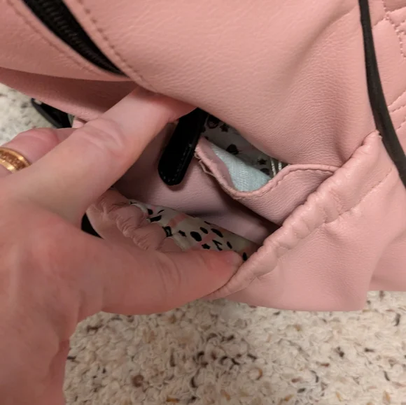 Luv Betsey by Betsey Johnson Pink Quilted Cat Pattern Backpack - Picture 9 of 15